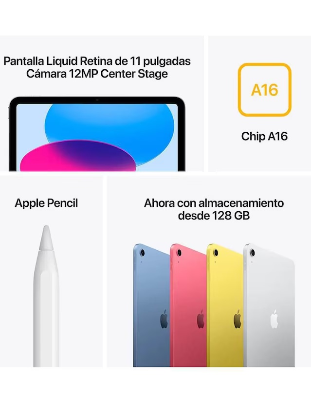 iPad 11 11 pulgadas 128 GB de 4 GB RAM Reacondicionado 99986109287