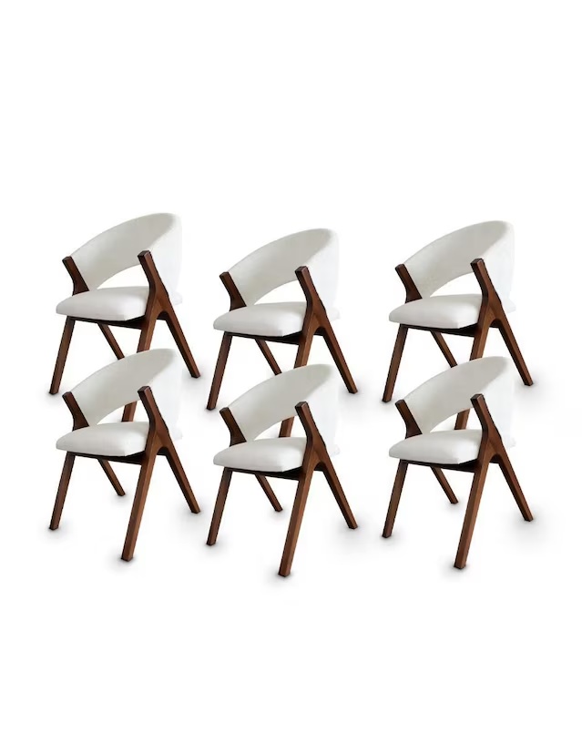 Silla 6 piezas de madera pino 1166075030