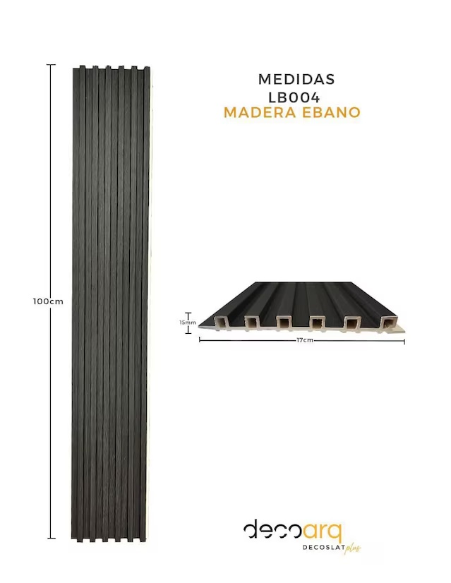 Lambrin de madera y plÃ¡stico 9 piezas 1179072277