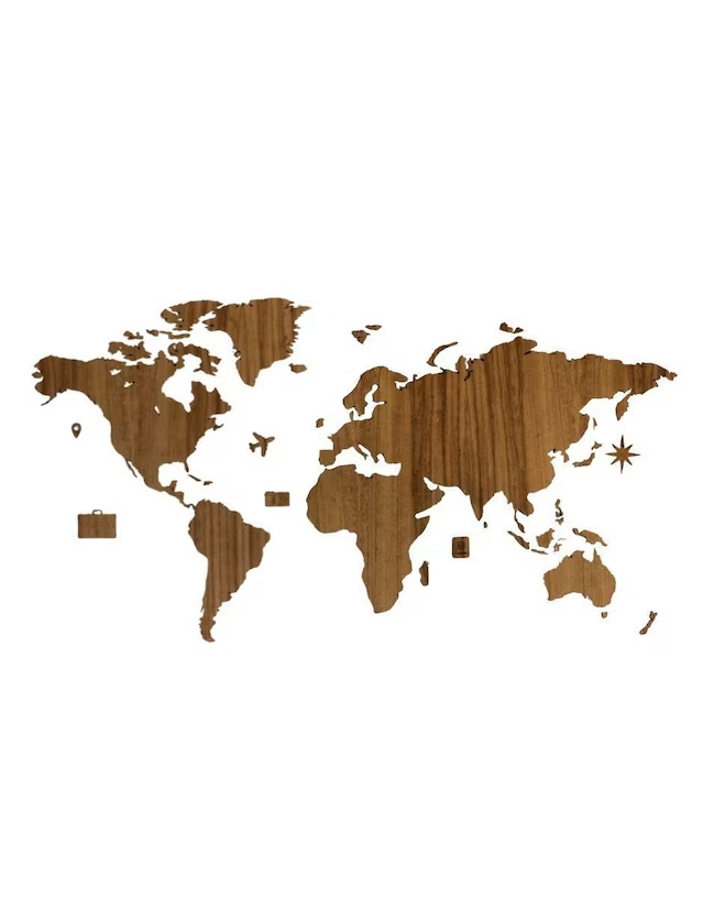 Accesorio decorativo cuadro mapamundi parota 1177882247